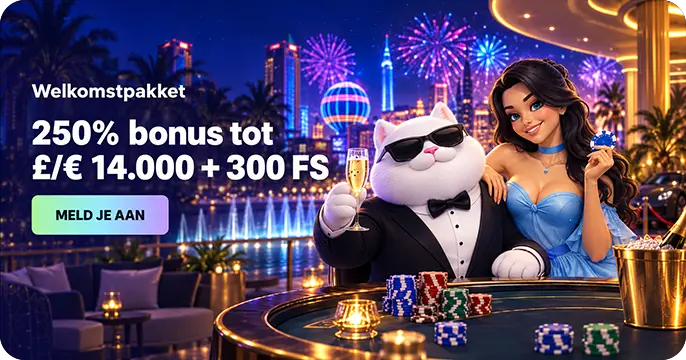 WinPlace welkomstpakket 250% bonus tot £/€14.000 + 300 FS
